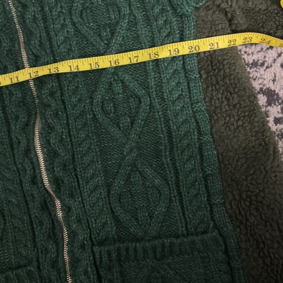 Rebell’s NWOT Cable Knit Thick Sweater Fleece Hoodie Jacket -Unisex - Picture 16 of 17